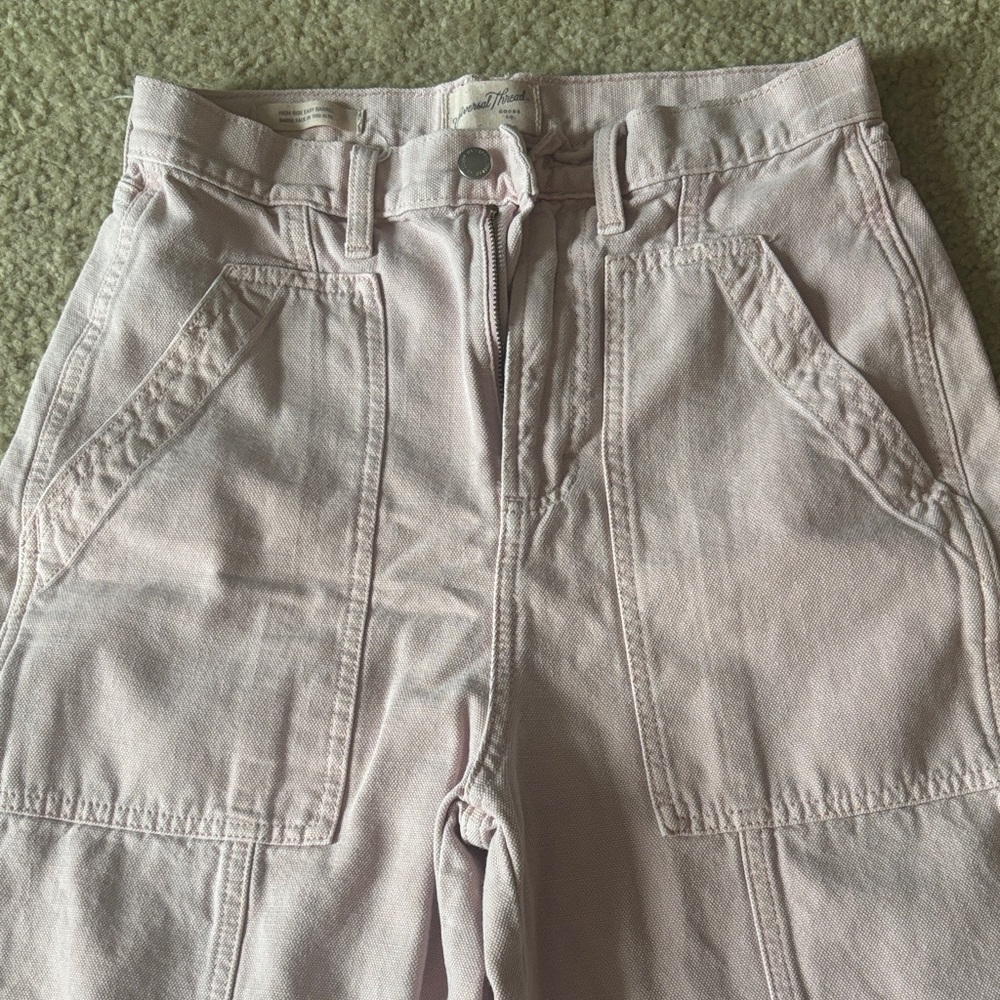 Light Pink High Rise Barrel Jeans